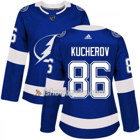 Dame NHL Tampa Bay Lightning Trøje Nikita Kucherov 86 Adidas 2017-2018 Blå Authentic